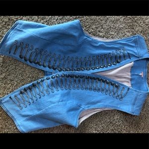 Free people military style vest